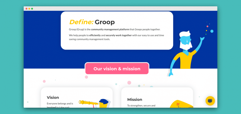 Groop website content