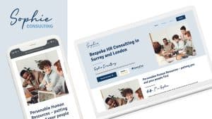 Sophie Consulting website design and build