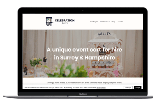Celebration Carts website by TJ Creative