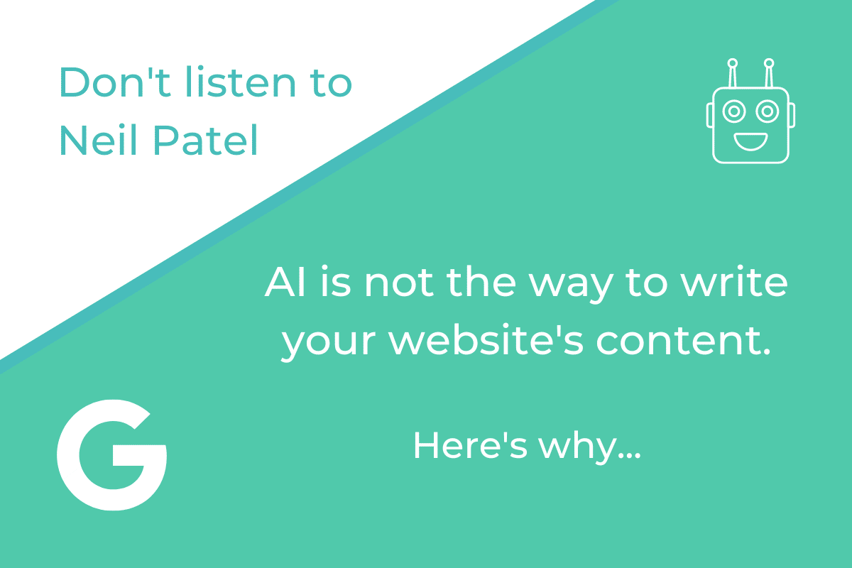 AI content Neil Patel opinion
