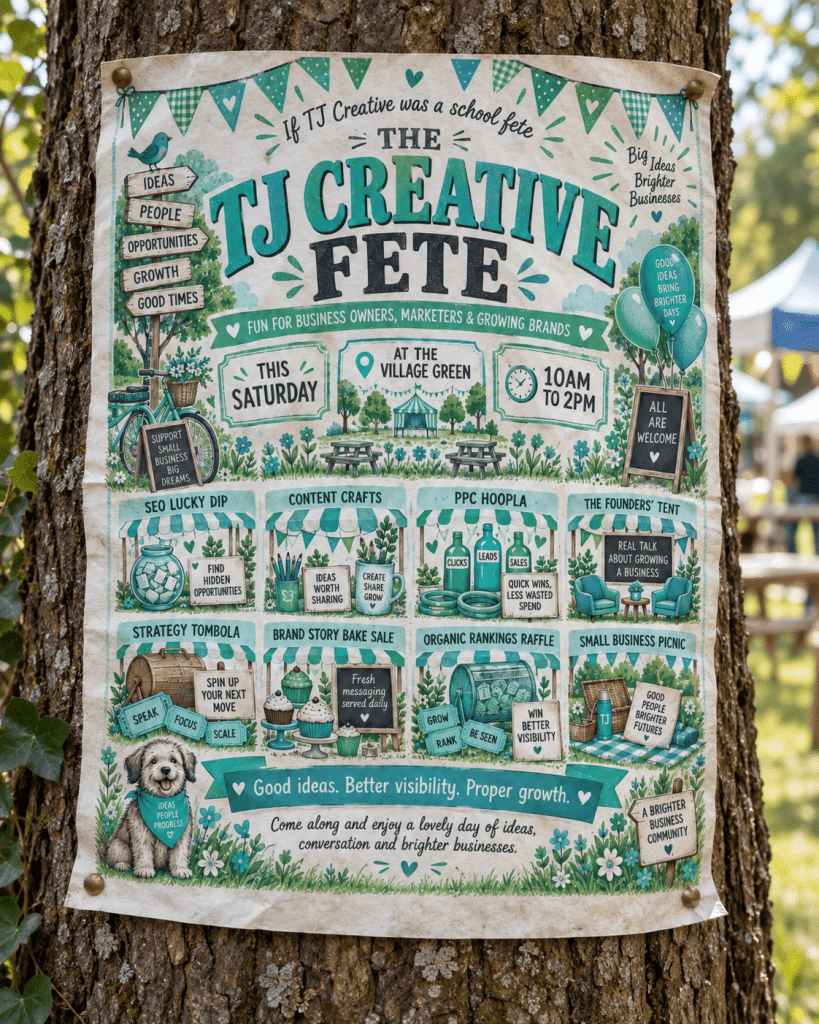 School fete AI posters TJ Creative example