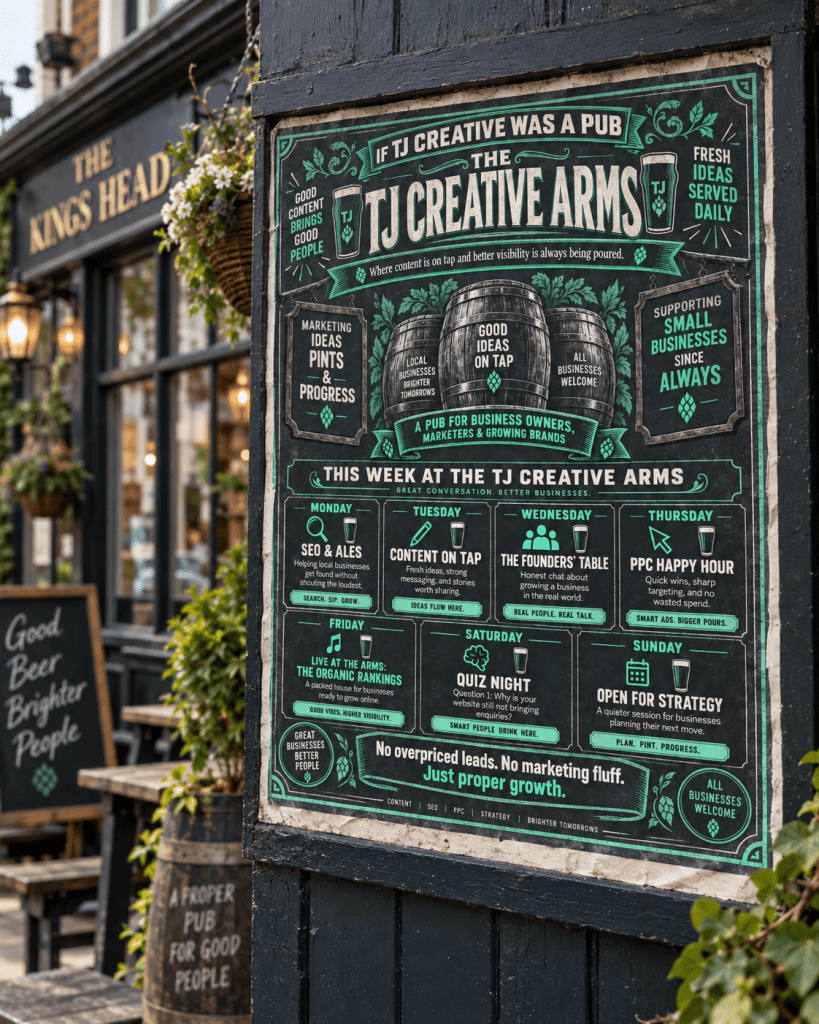 TJ Creative AI pub poster